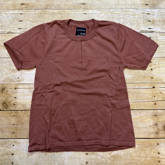 NWOT NAGNATA HIGHLIGHTER TEE IN CLAY SZ S/M - Picture 5 of 7
